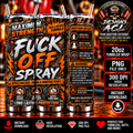 Funny Fck Off Spray Sarcastic Orange Black 20oz Tumbler Wrap PNG