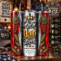 Best Dad Ever red gold silver Fathers Day 20oz skinny tumbler mockup