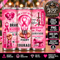Hope Love Courage breast cancer awareness warrior survivor pink ribbon 20oz tumbler mockup