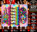 Colorful F This F That Rainbow Skull product tumbler mockup