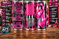 Warrior pink breast cancer awareness ribbon 20oz tumbler wrap mockup, three sides